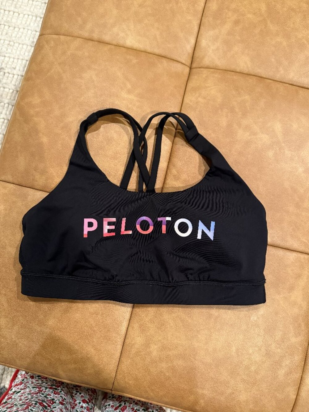 Peloton x Lululemon black Energy Bra
